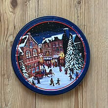 Vintage komfyrlokk / komfyrdeksel / plateskjulere til jul