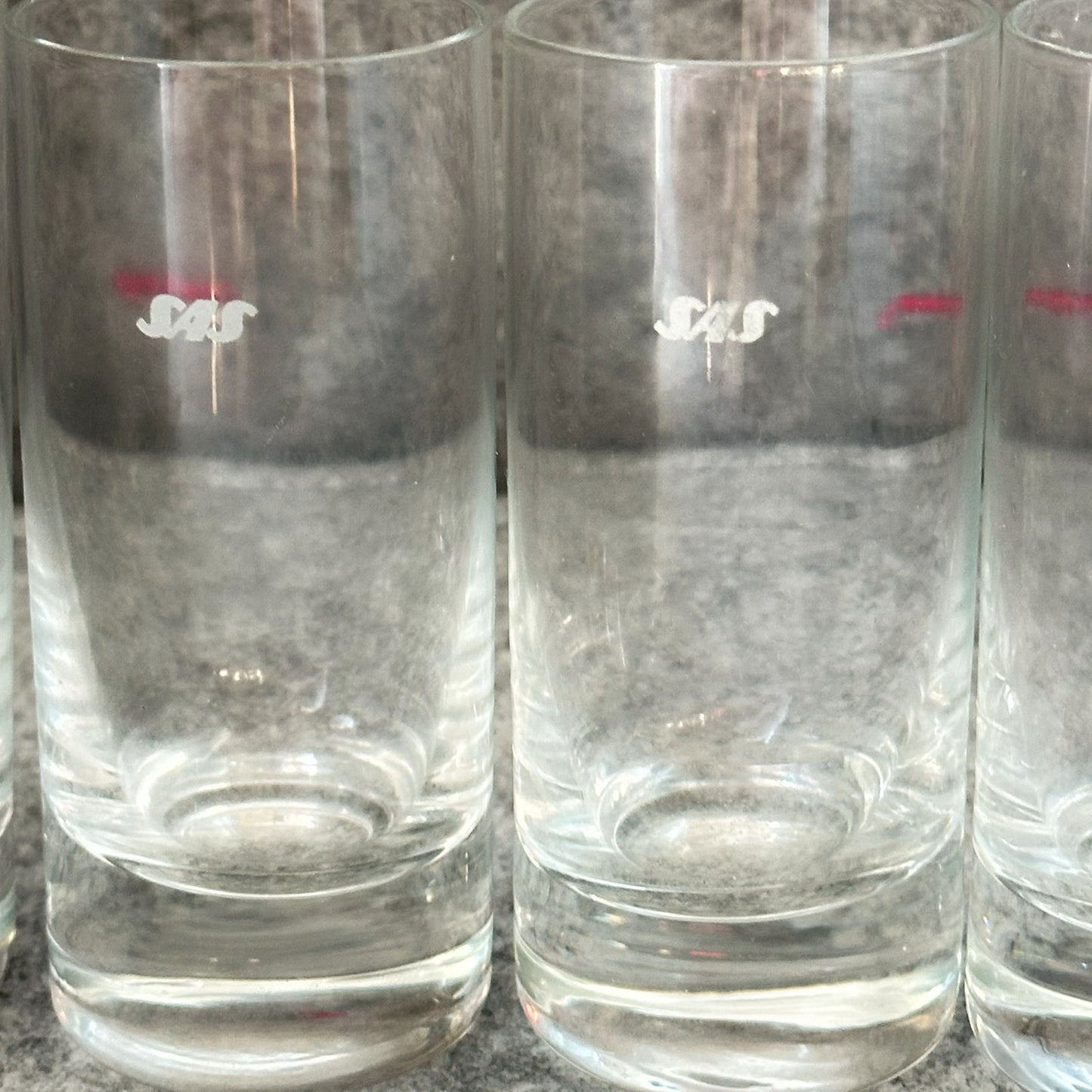 Vintage glass med SAS logo (4 stk)