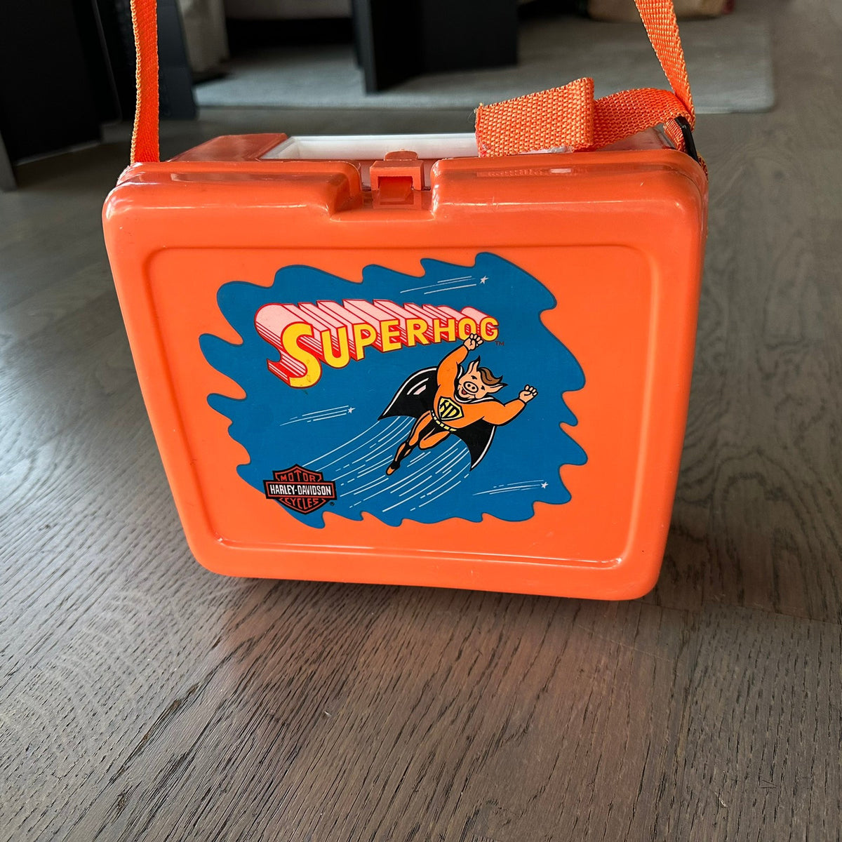Harley Davidson sett med Super Hog - Koffert med Matboks og Termos (1987)