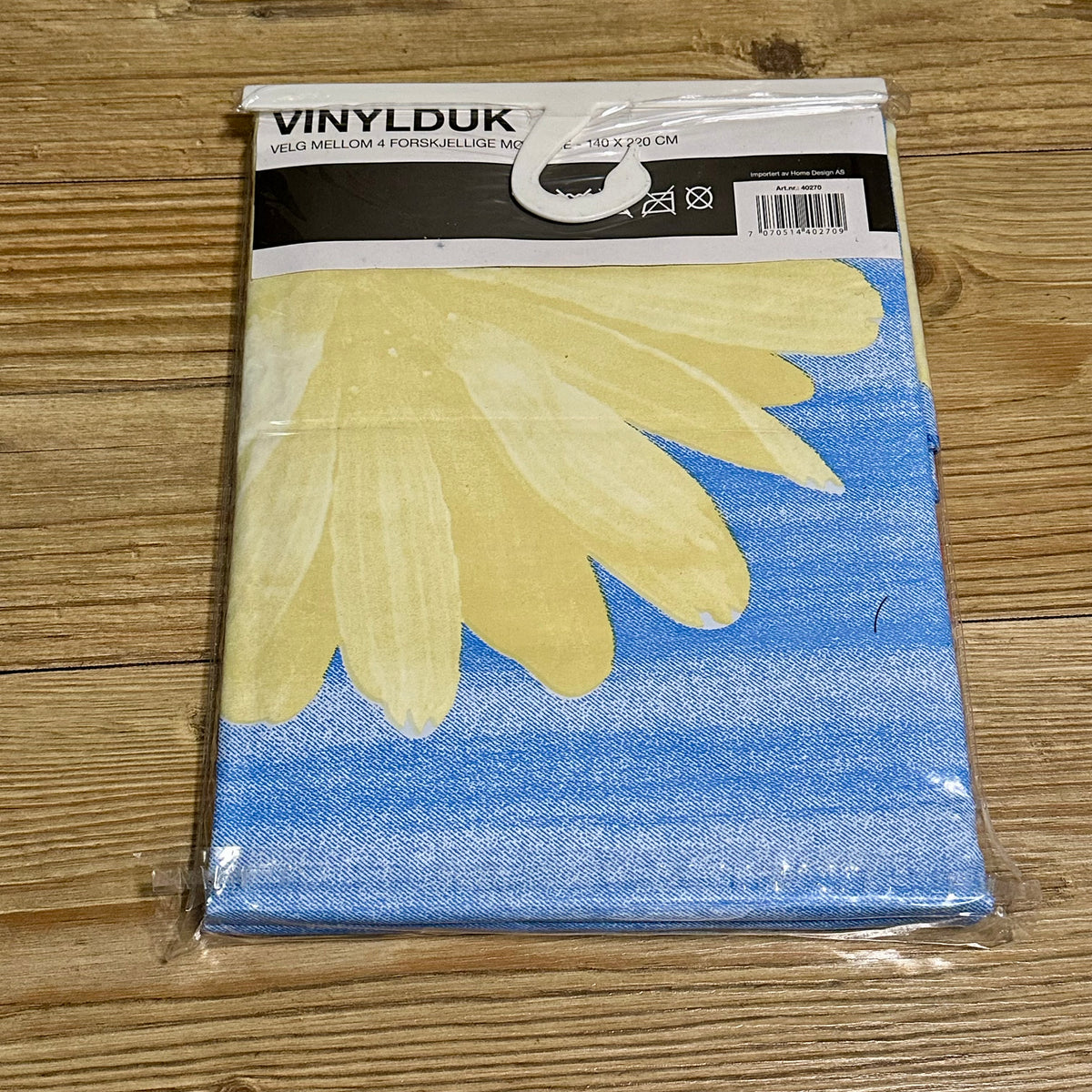 Vintage vinylduk med store blomster