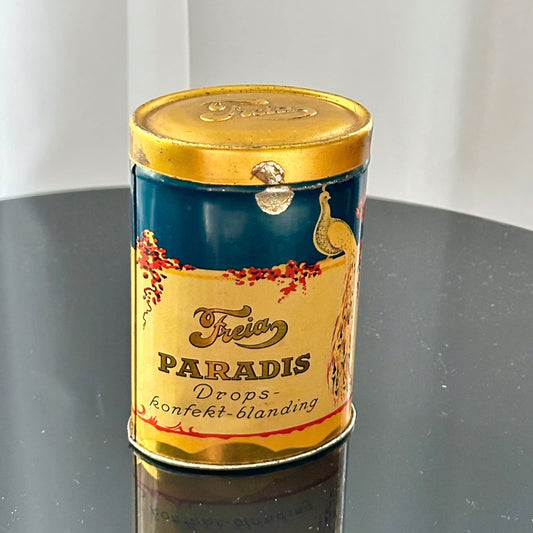 Freia Paradis Drops Konfektblanding metallboks i flott stand