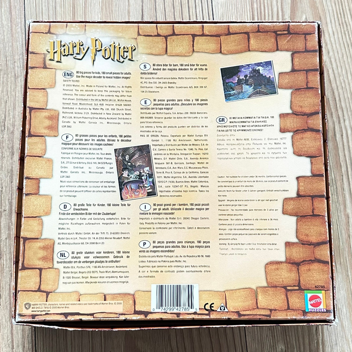 Harry Potter 260 PC Puslespill med Magic Decoder (fra 2000)