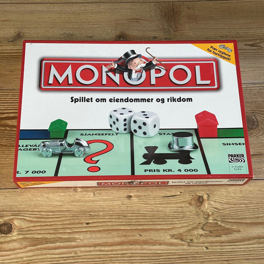 MONOPOL fra 2001 - Norsk utgave med gater i Oslo