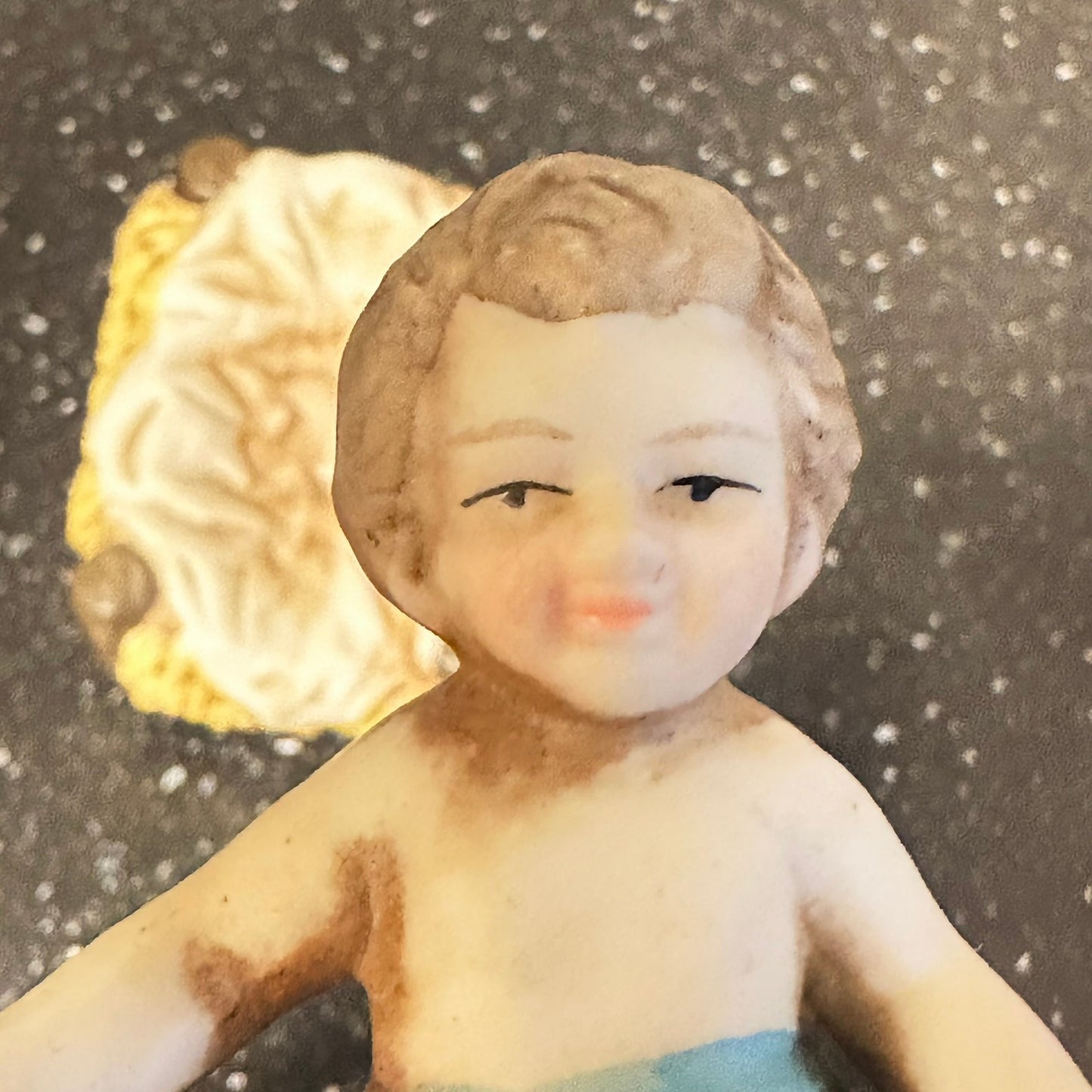 Store håndmalte figurer til julekrybbe - vintage !