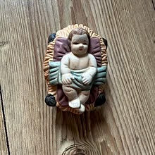 Vintage - 11 Store julekrybbe-figurer i keramikk