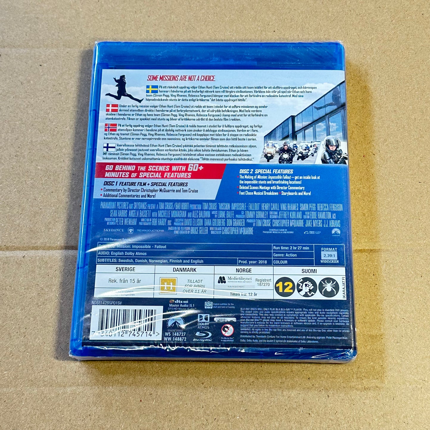 Mission Impossible - Fallout (Blu-ray) - Ny i plast !