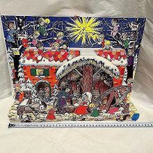 Gammel flott Julekalender med rørlige figurer (1960-70 tall)