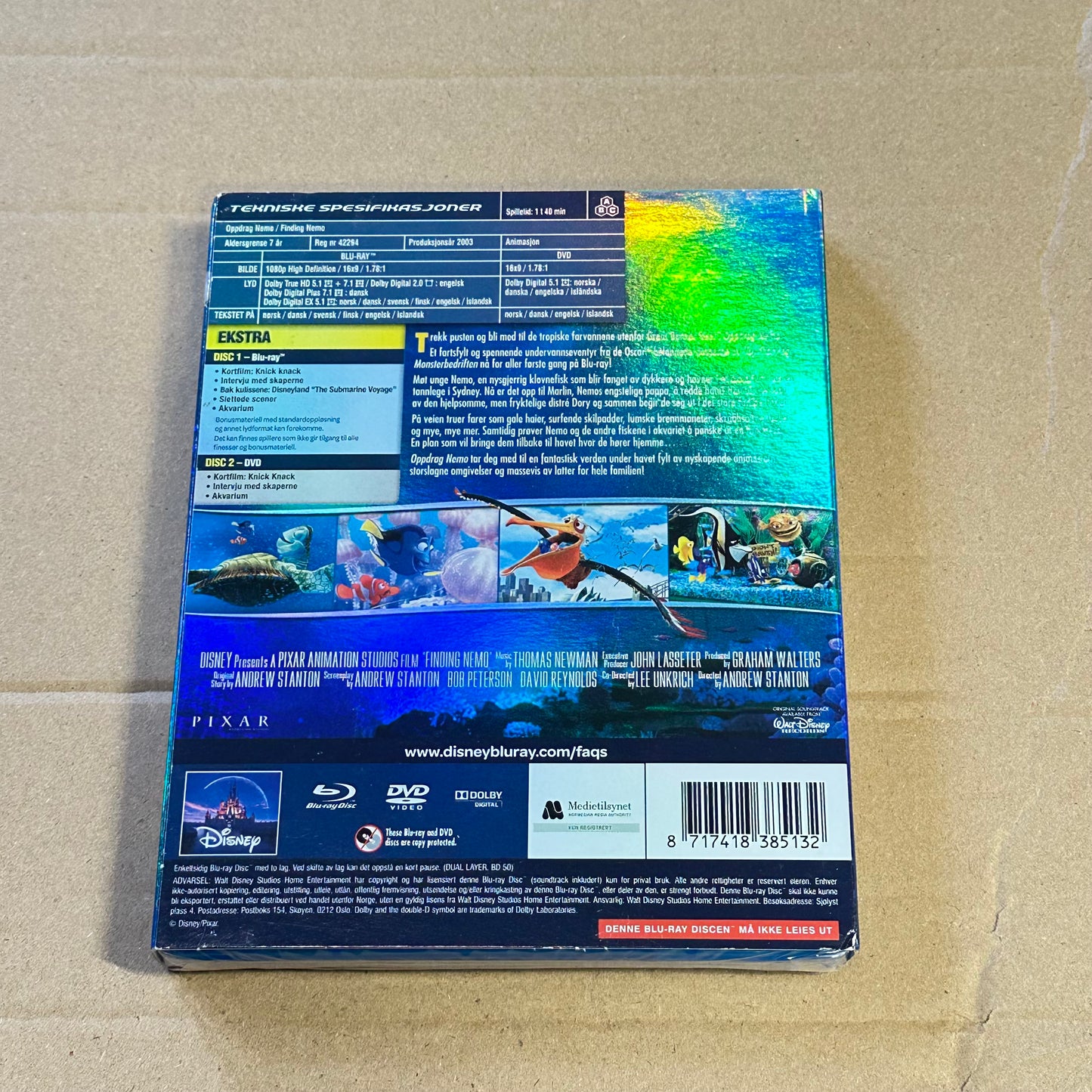 Oppdrag NEMO (Blu-ray + DVD) - Ny i plast !