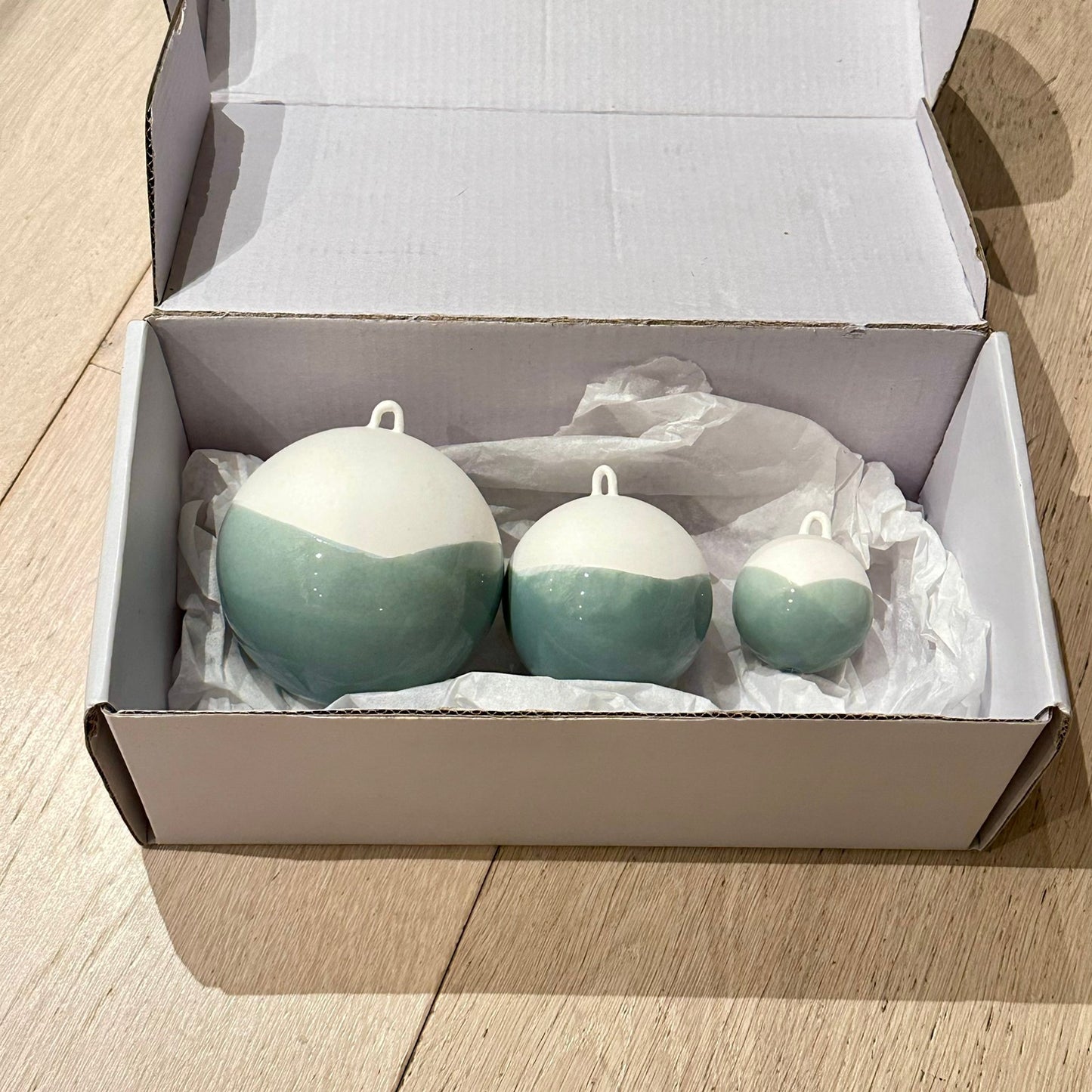 Kähler Nobili Julekuler 3-pk Jade Grønn
