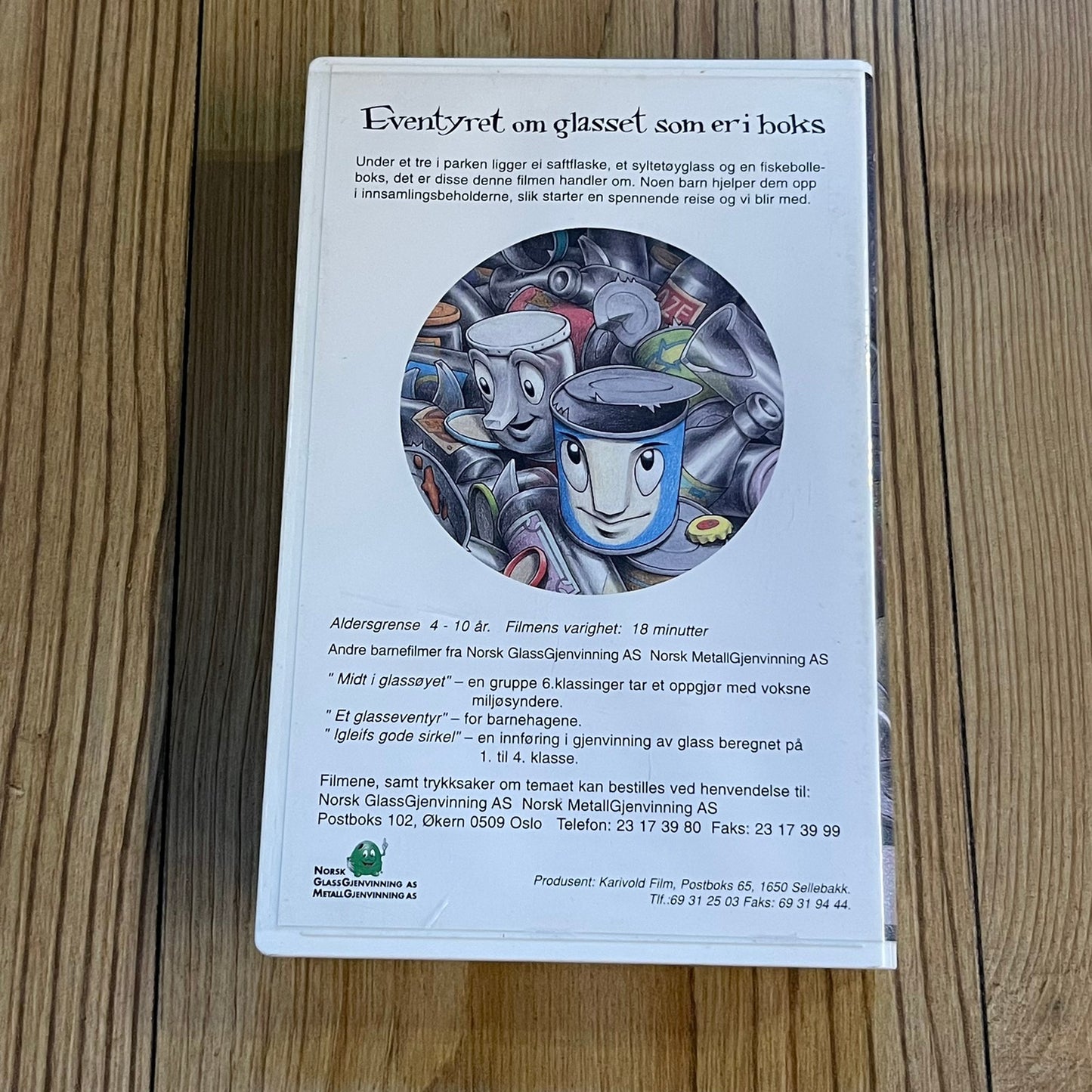 Eventyret om glasset som er i boks (VHS Big Box) fra Norsk Glassgjenvinning