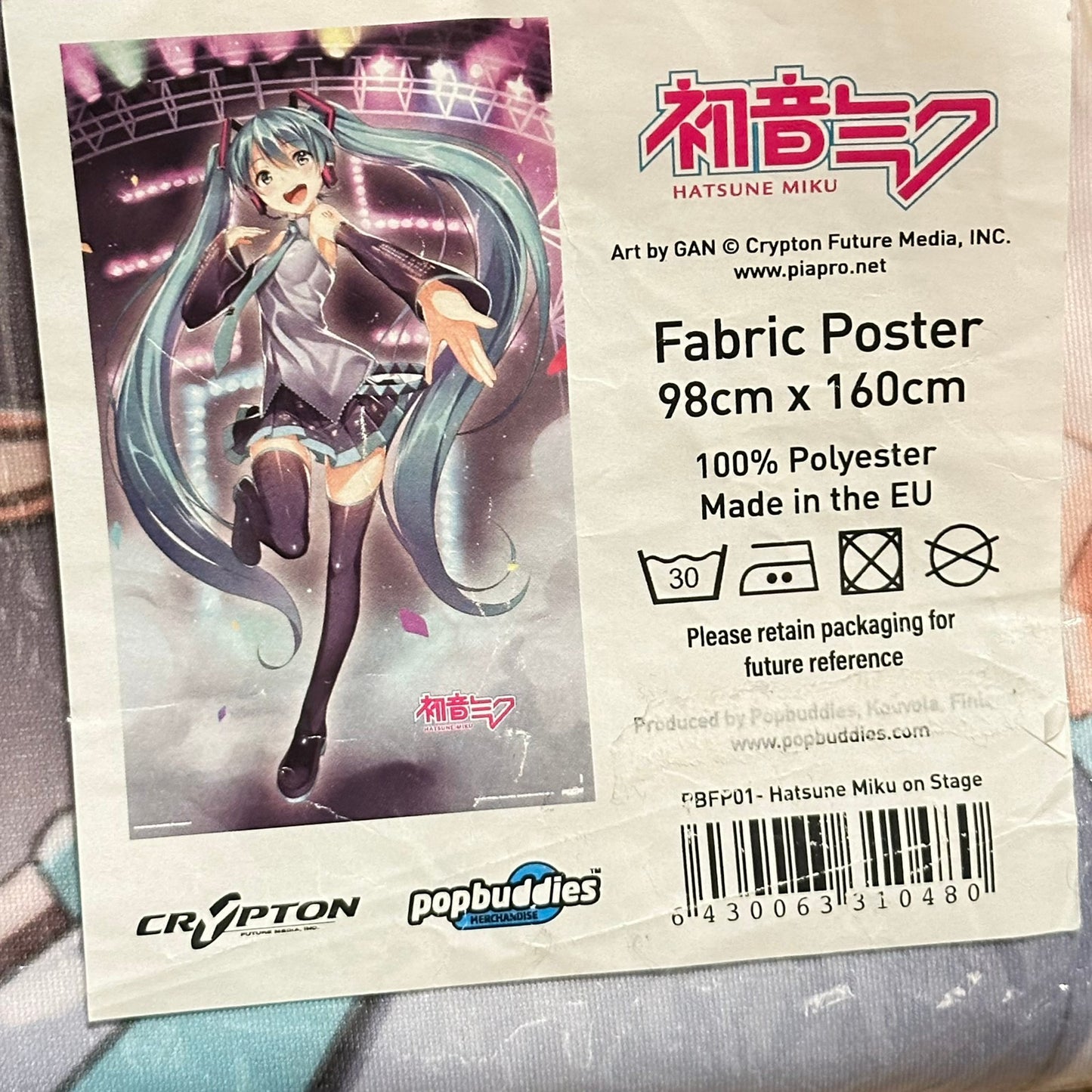 Tekstil Poster - HATSUNE MIKU (98 x 160cm) - Som ny !