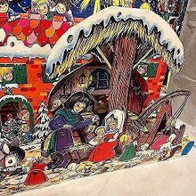 Gammel flott Julekalender med rørlige figurer (1960-70 tall)