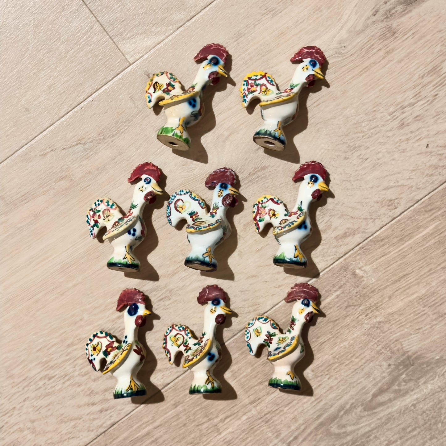 Hane - Good Luck Rooster fra Portugal fra 1970-tallet (håndmalte)