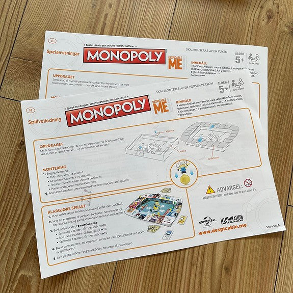 MONOPOLY MINIONS / DESPICABLE ME