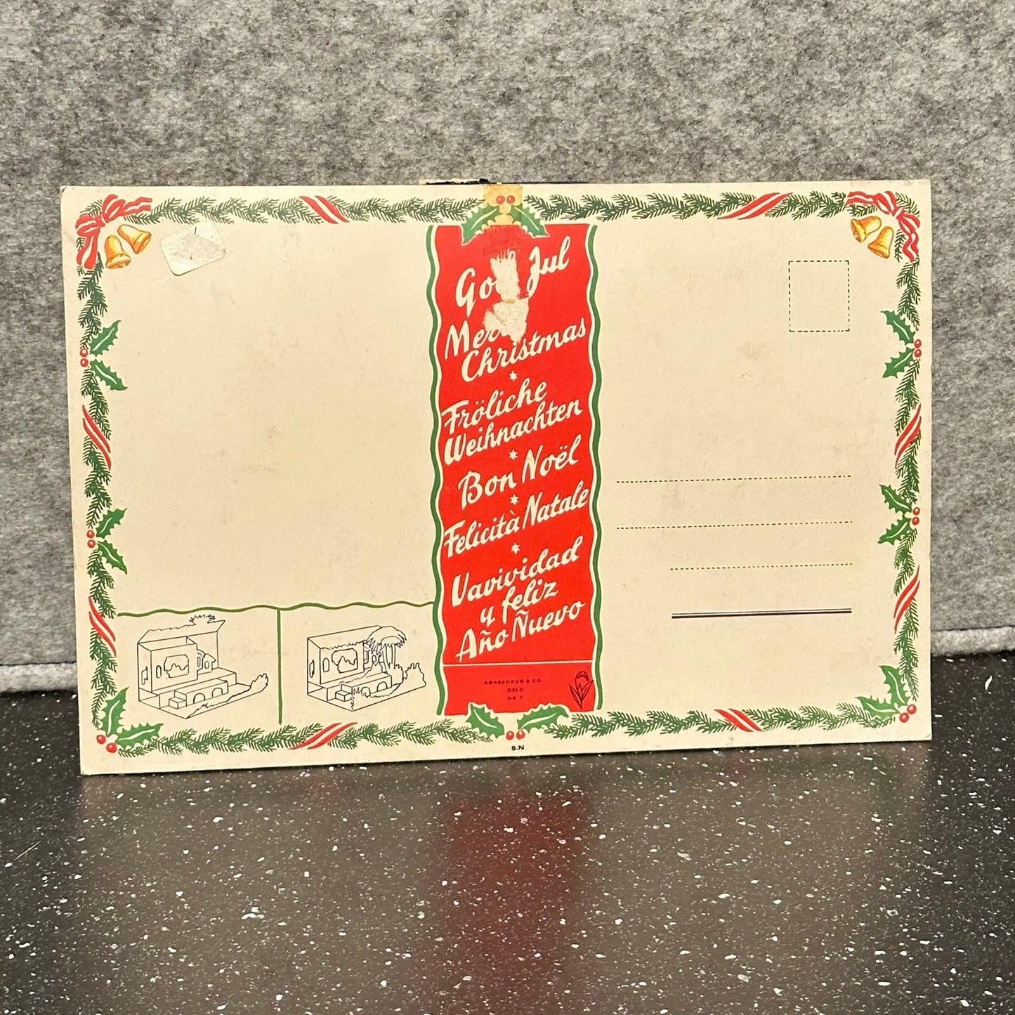 Gammel 3D julekalender fra BØRREHAUG & CO, OSLO