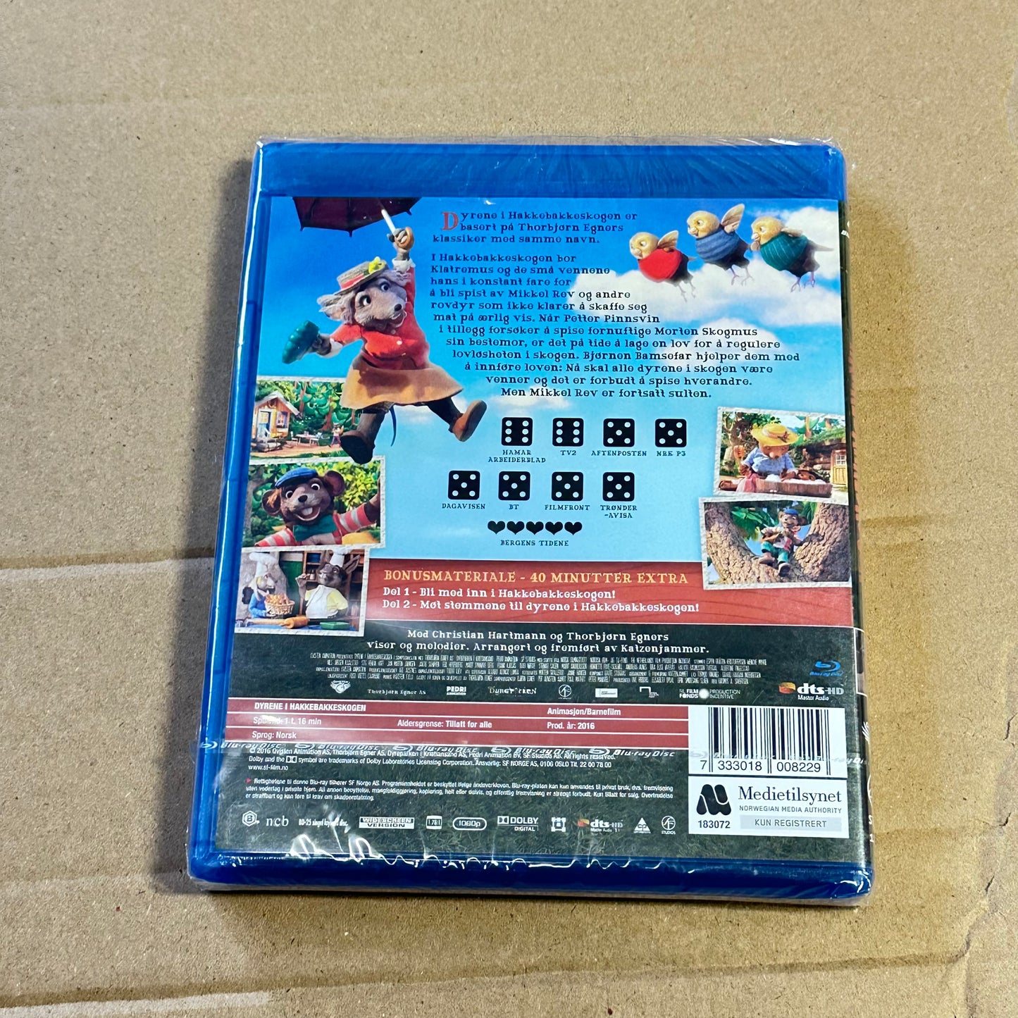 Dyrene i Hakkebakkeskogen (Blu-ray) - Ny i plast !