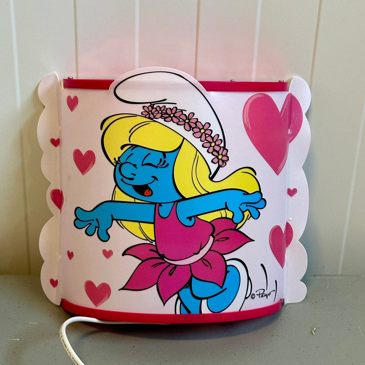 Smurfeline vegglampe til barnerom