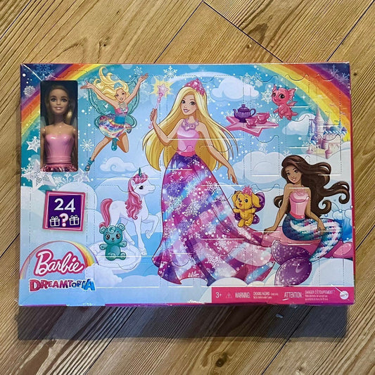 Barbie Dreamtopia Julekalender fra 2021 Med 24 gaver + dukke