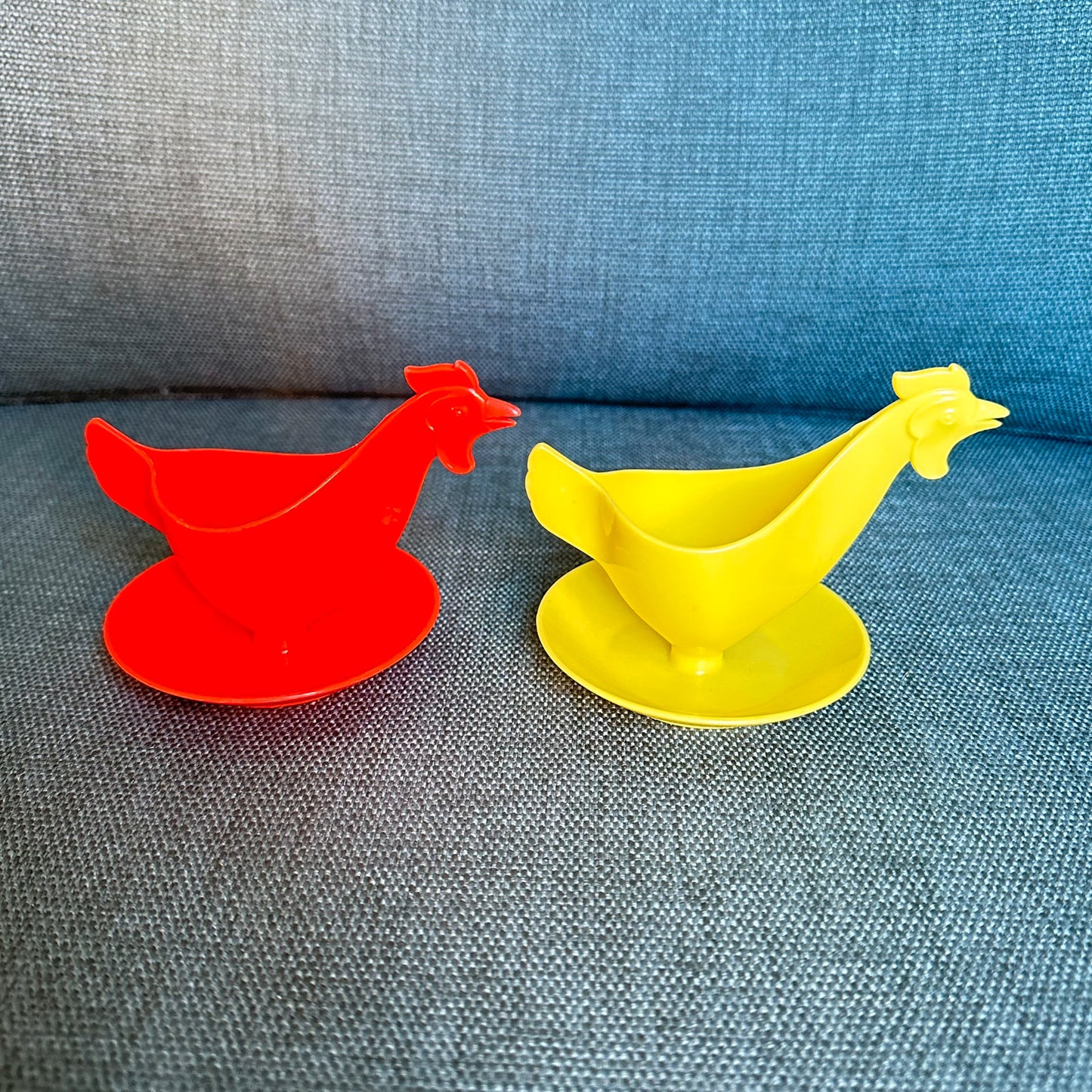 2 stk vintage eggeglass i plast fra 1982
