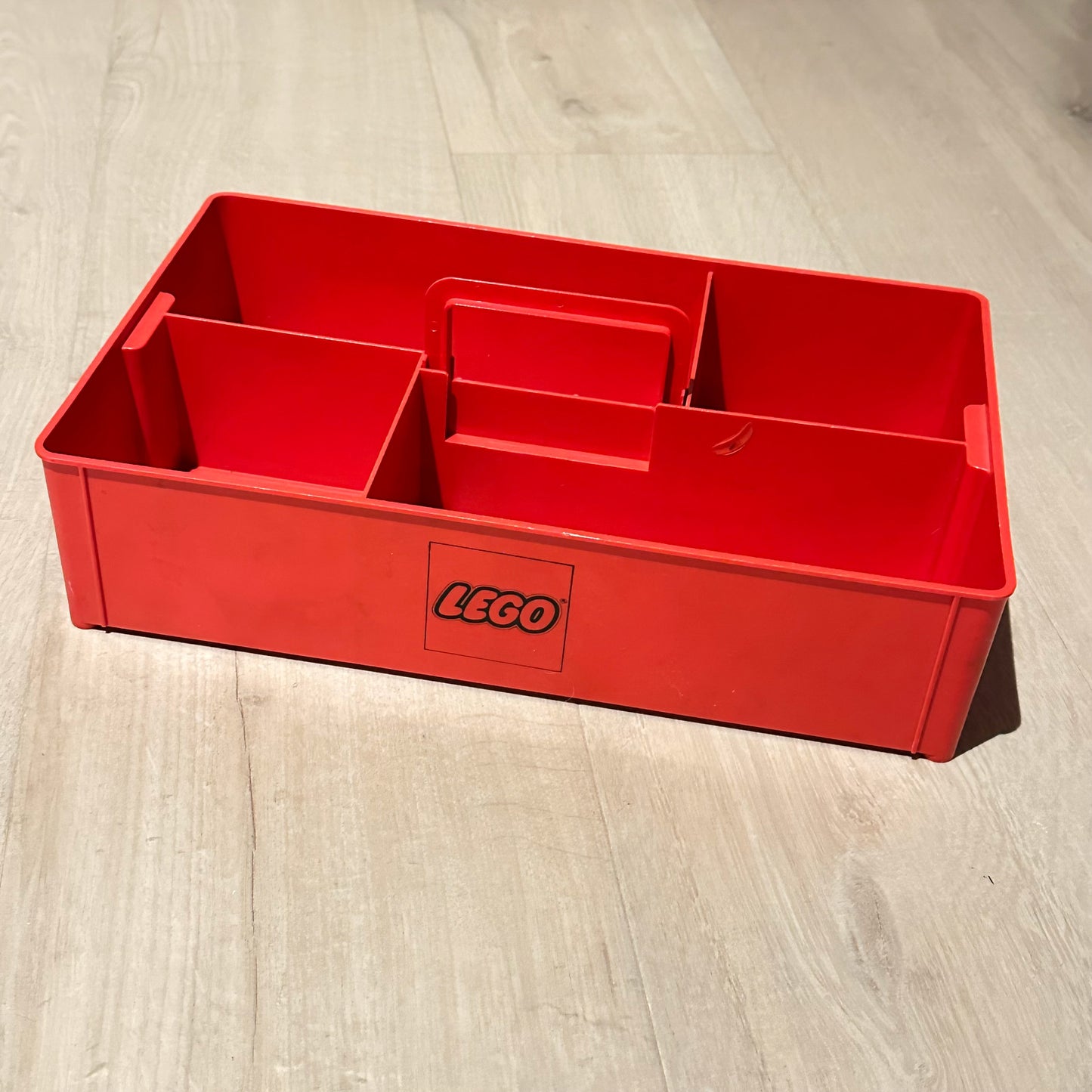 LEGO sorteringsboks / oppbevaringsboks med hank fra 1970-tallet