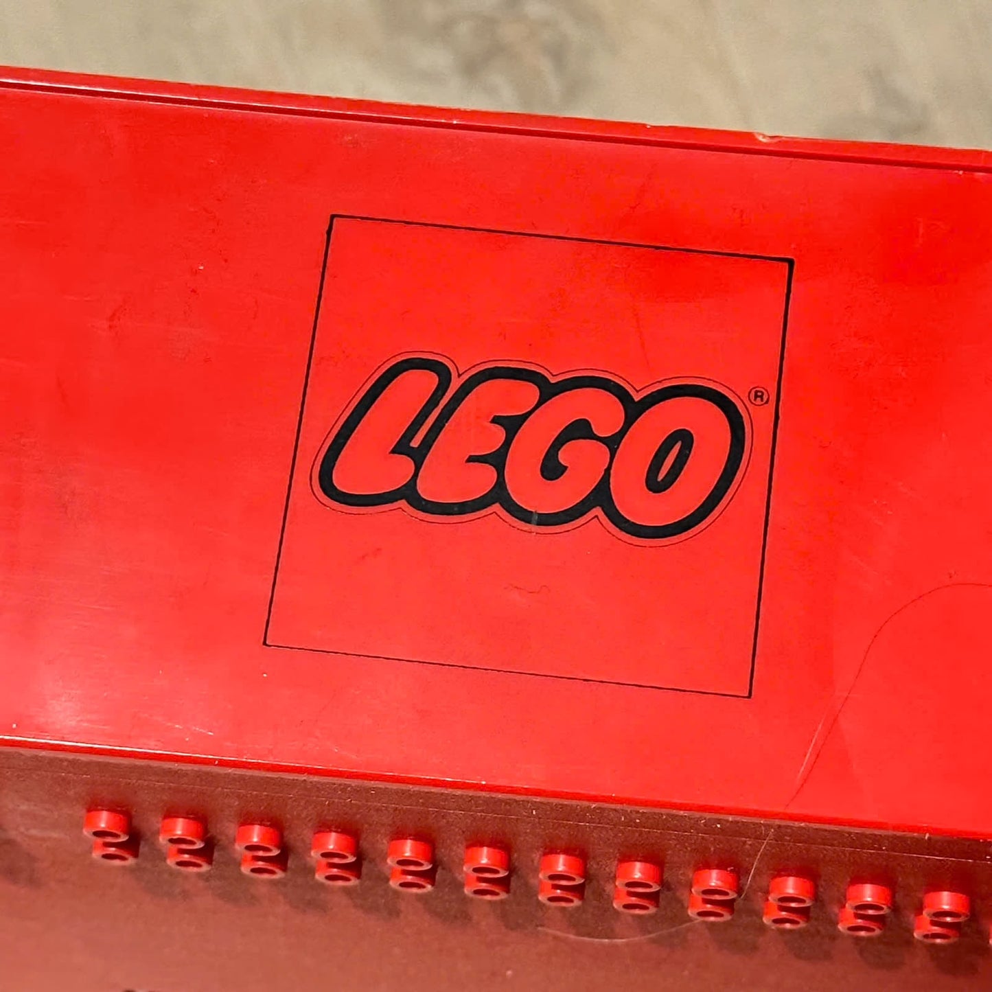 LEGO sorteringsboks / oppbevaringsboks med hank fra 1970-tallet
