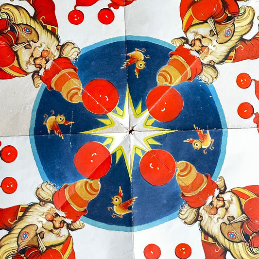 Gammel julepynt i papir (85,5 x 85,5cm)