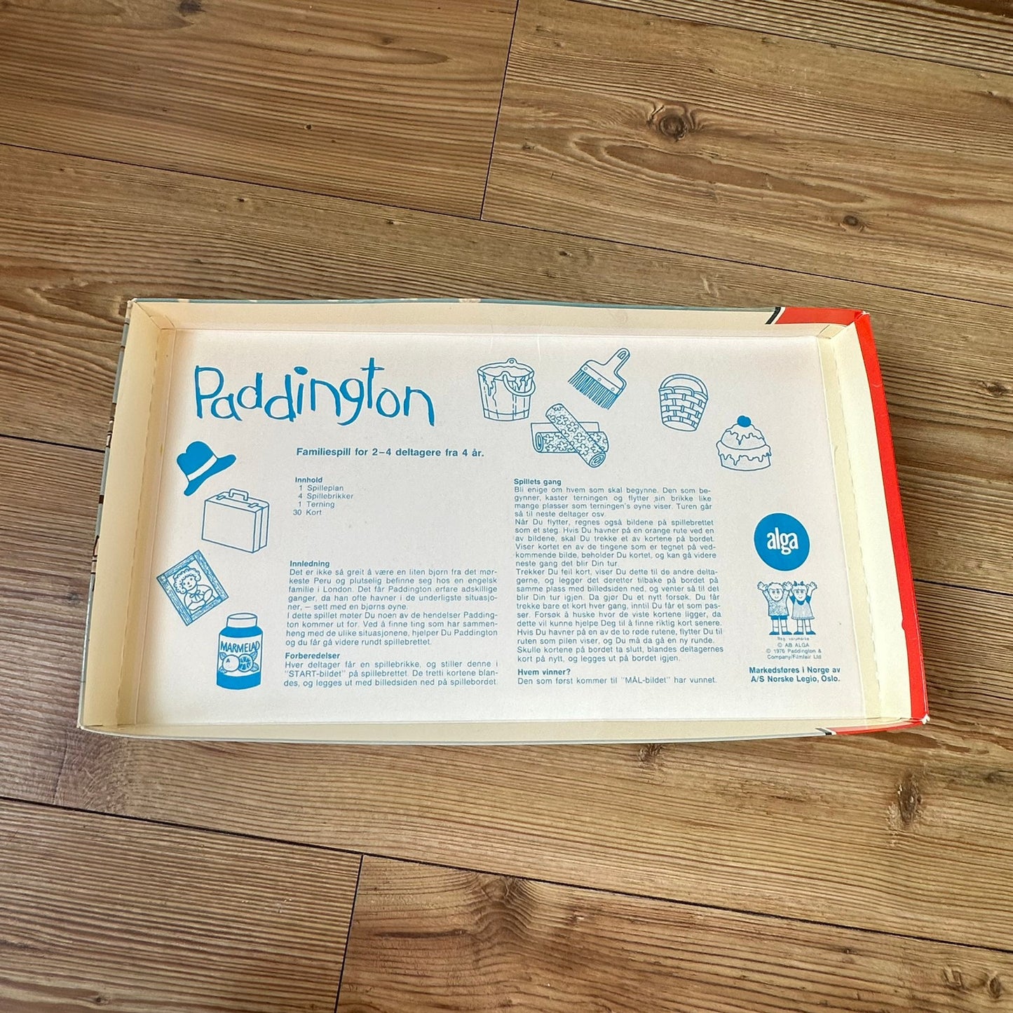 Paddington brettspillet (fra 1976) - i flott stand !