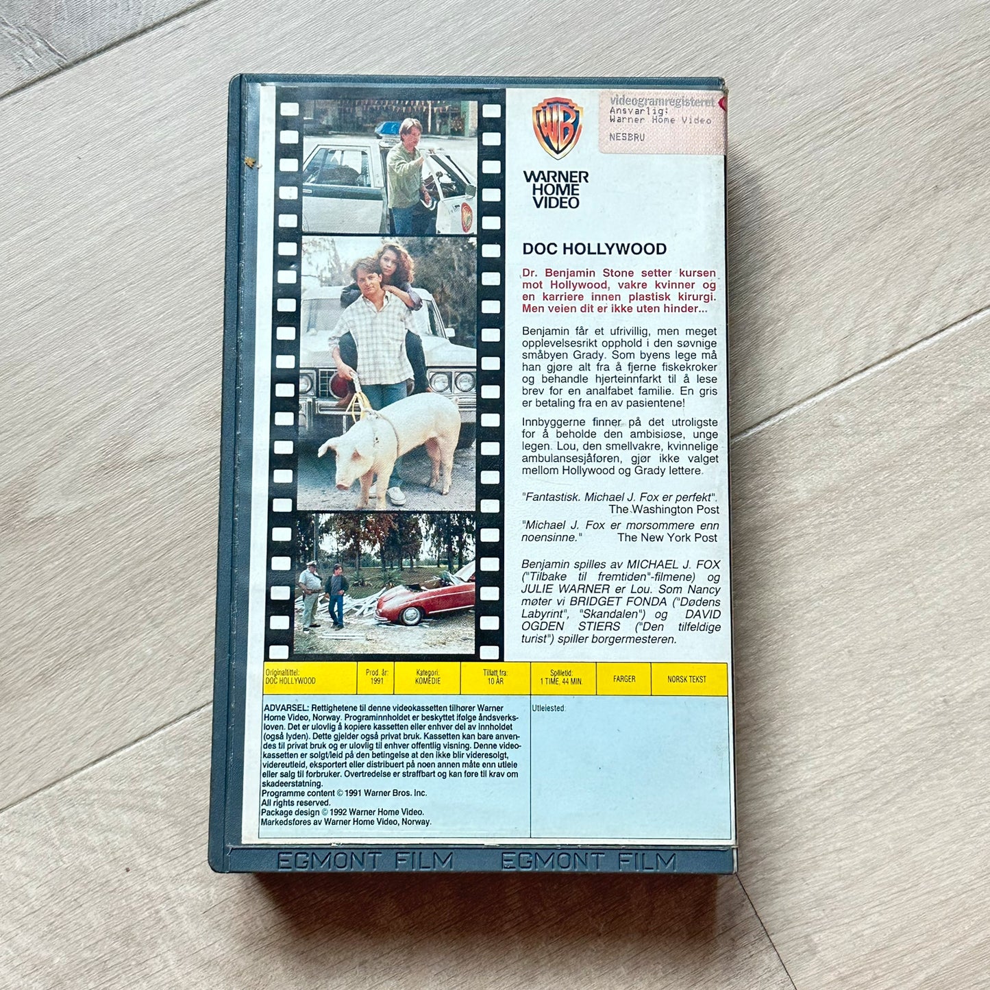 DOC HOLLYWOOD (VHS BIG BOX m Norsk tekst) utleie film