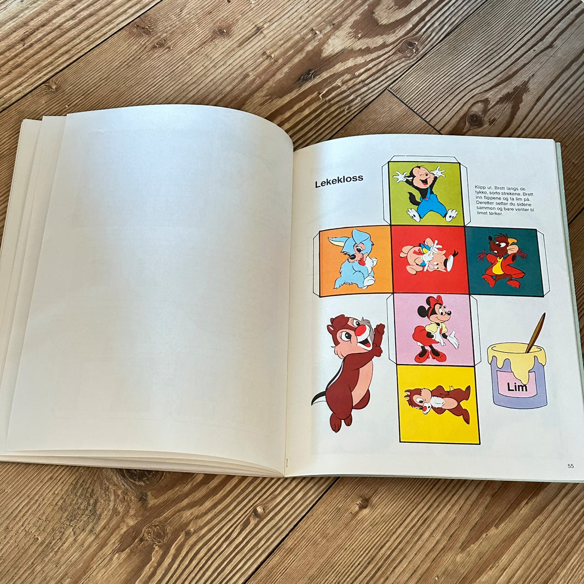 Gammel Aktivitetsbok med Walt Disney fra 1977 - ubrukt !