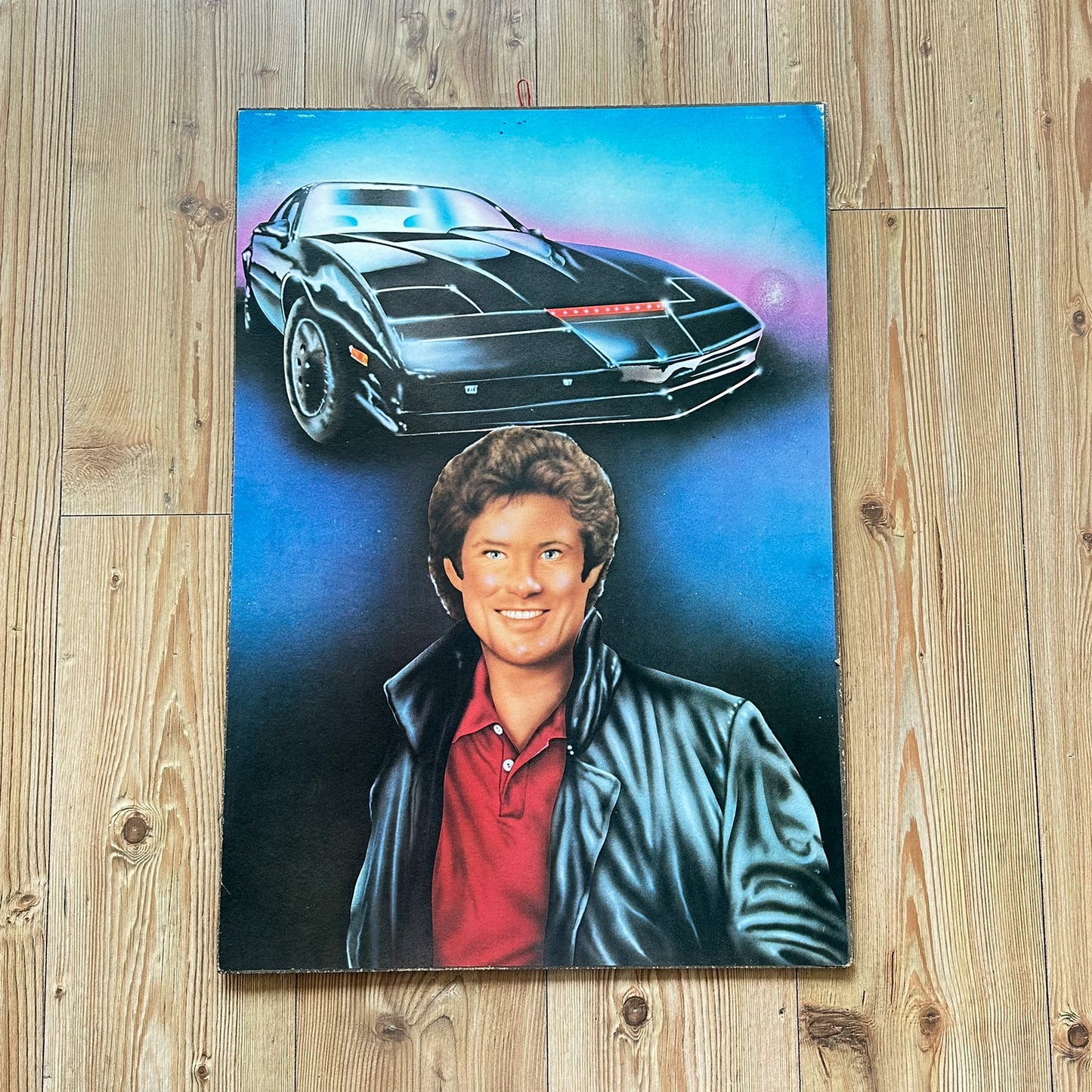 Knight Rider bilde fra 1980-tallet med Michael Knight & Kit