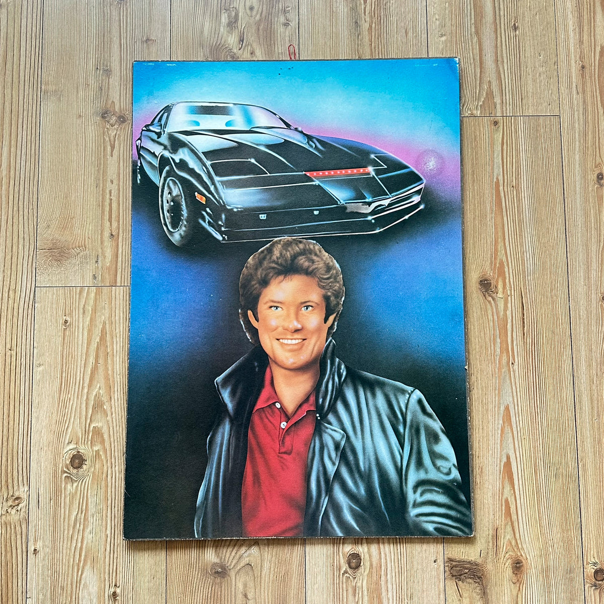 Knight Rider bilde fra 1980-tallet med Michael Knight & Kit