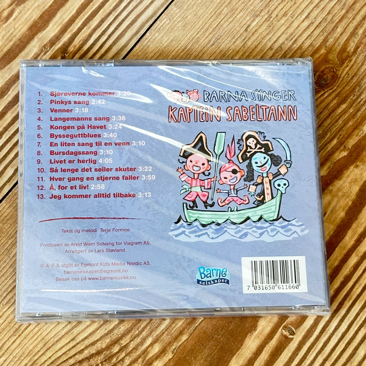 Barna synger Kaptein Sabeltann (CD) - Ny i plast !