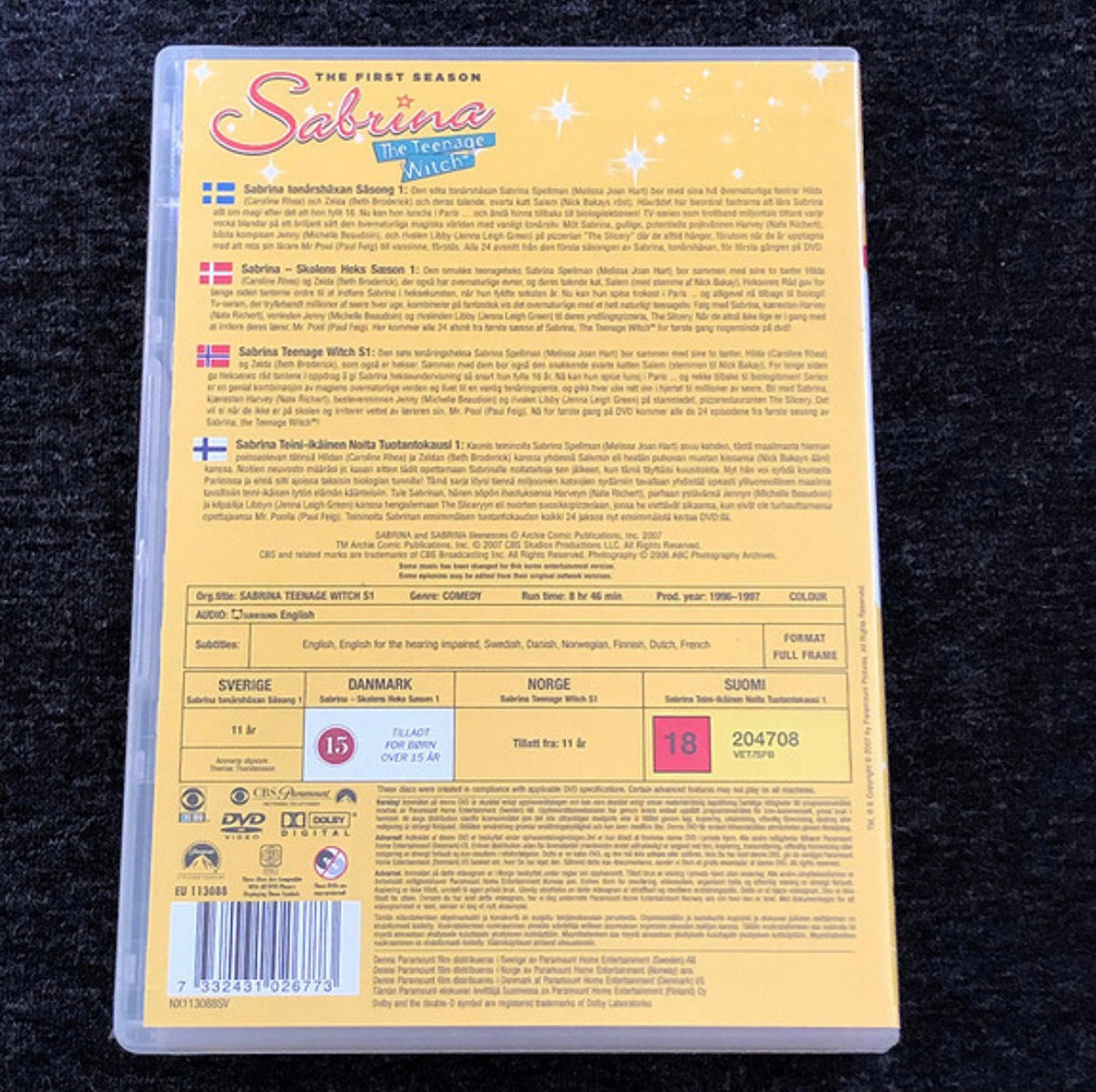 Heksen Sabrina / Sabrina teenage witch - sesong 1 på DVD (norsk tekst)