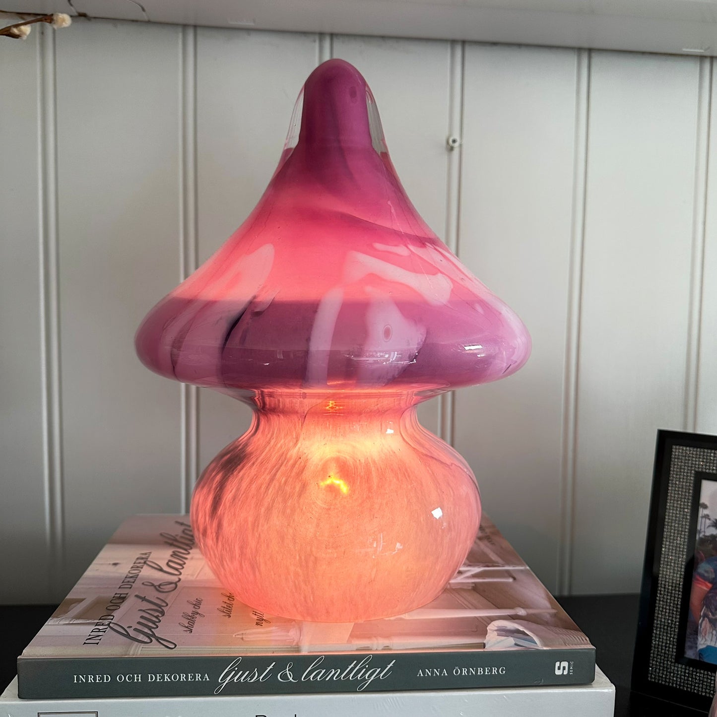 Stilig Sopplampe fra Randsfjord glassverk (1970-tall) - som ny !