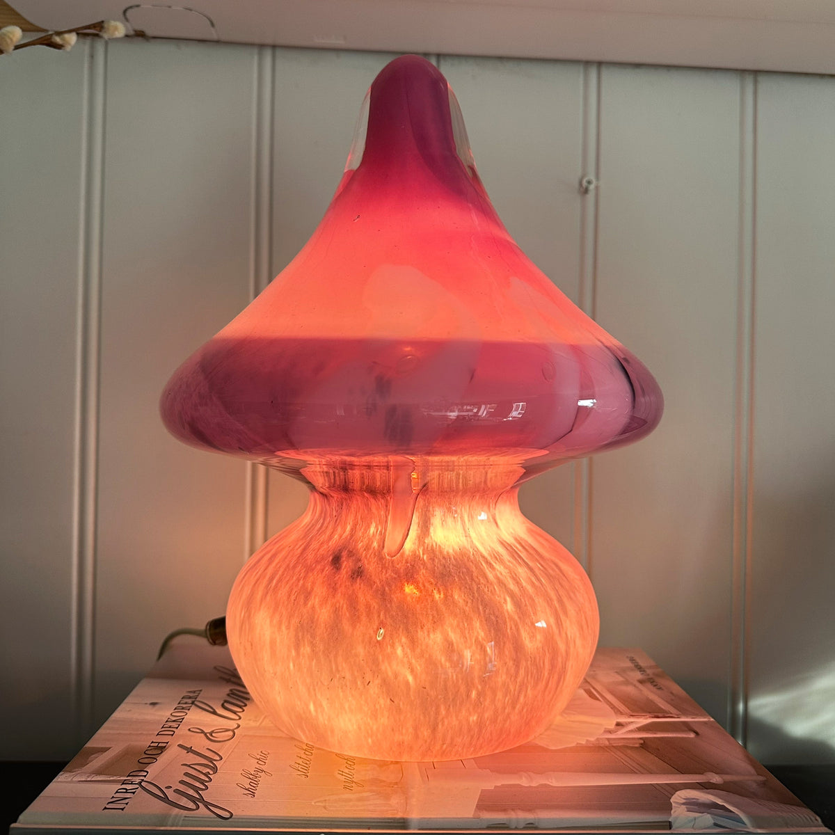 Stilig Sopplampe fra Randsfjord glassverk (1970-tall) - som ny !
