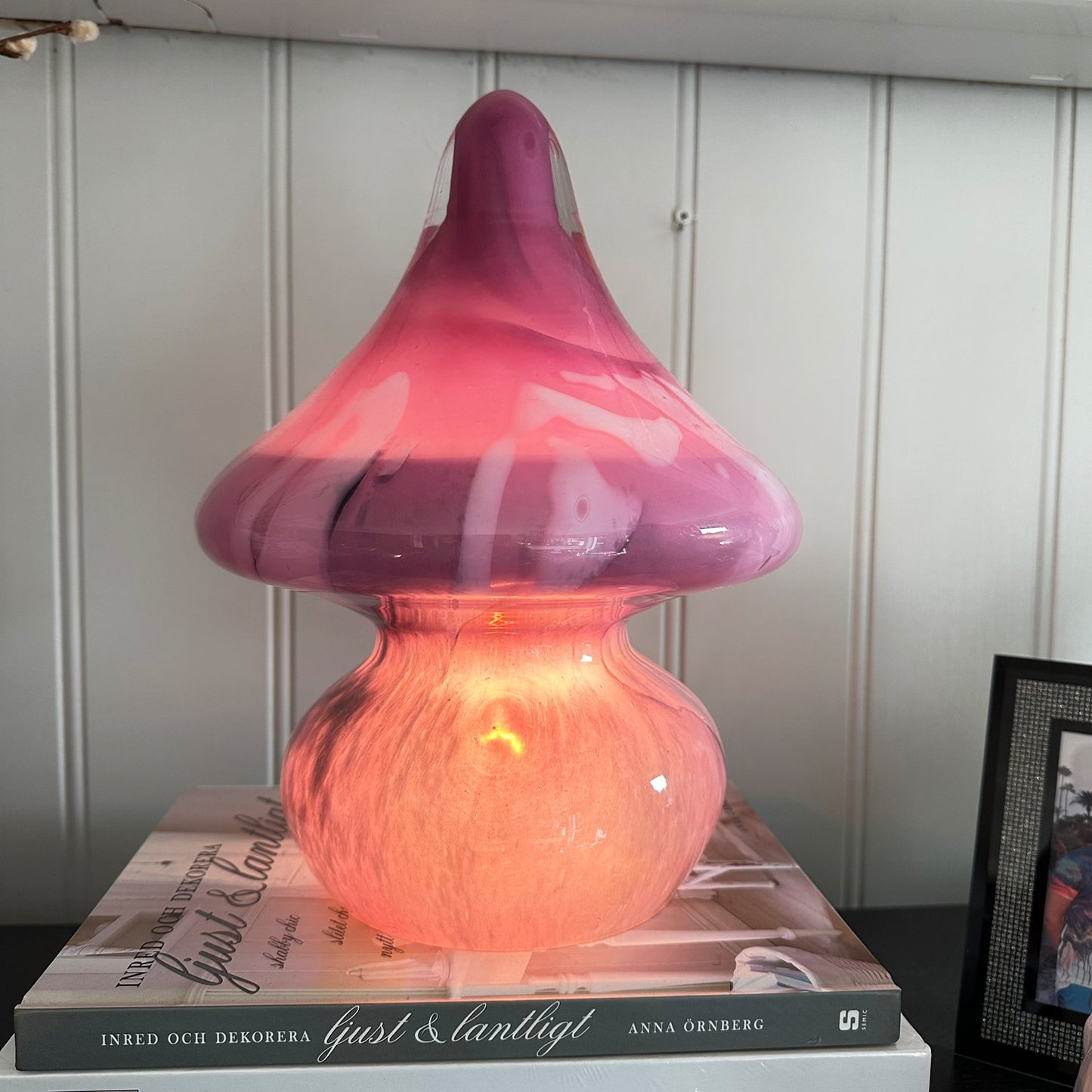 Stilig Sopplampe fra Randsfjord glassverk (1970-tall) - som ny !