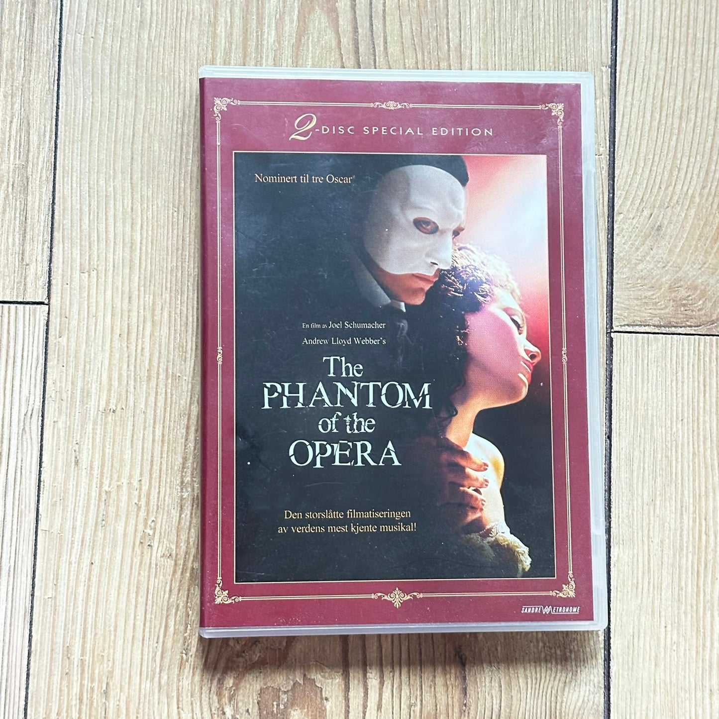 The Phantom Of The Opera (DVD med Norsk tekst) - Som ny !