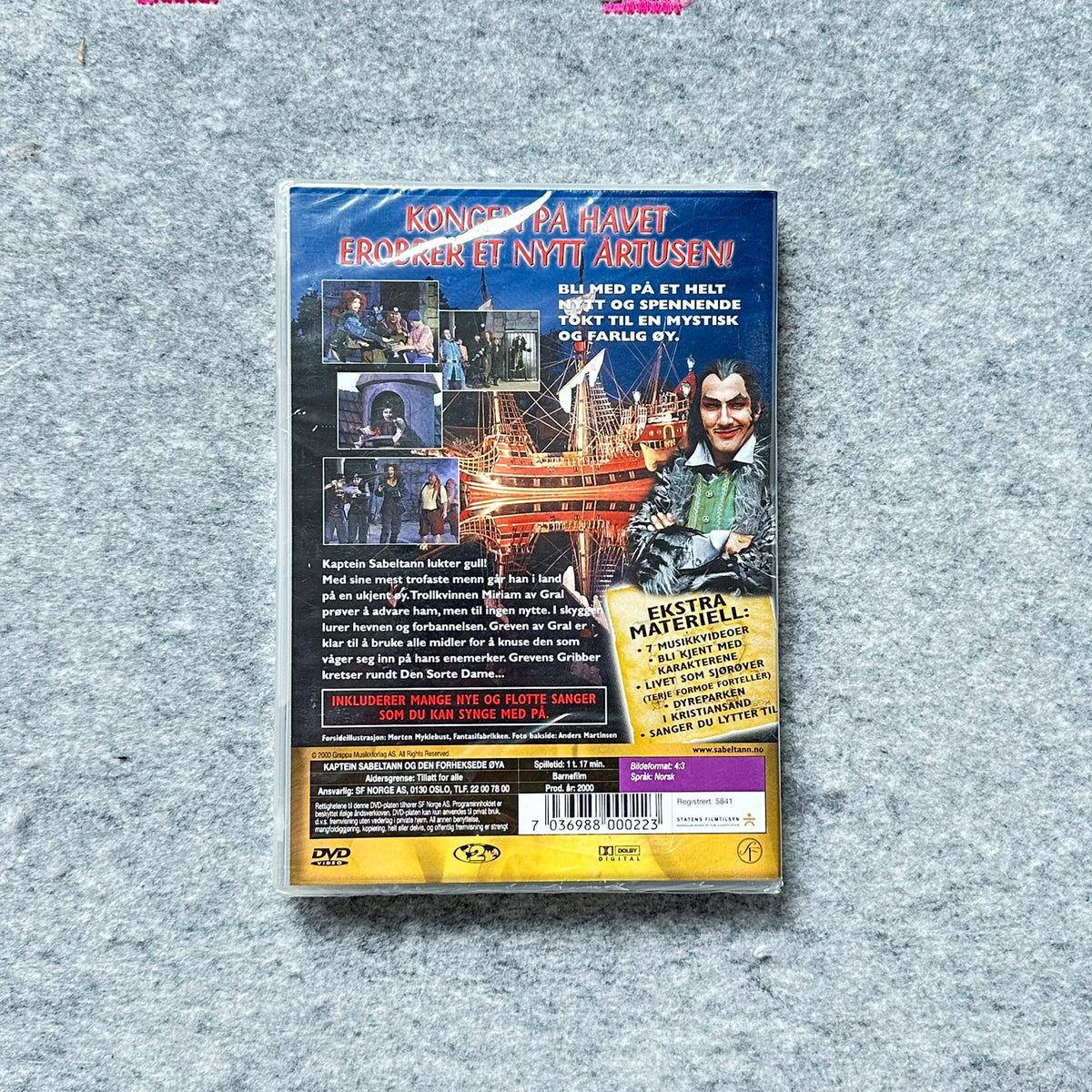 Kaptein Sabeltann og den Forheksede Øya (DVD) - Ny i plast !