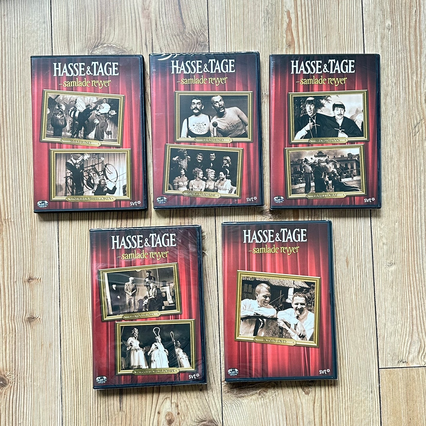 HASSE & TAGE - SAMLEDE REVYER (DVD) 5 av 6 plater er forseglet